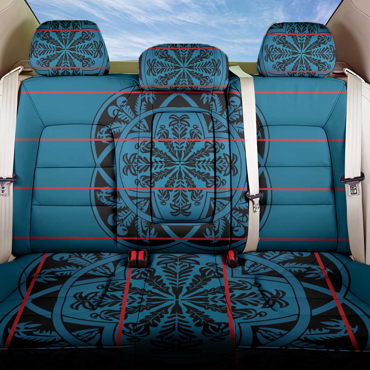 Lesotho Seanamarena - Kharetsa Back Car Seat Cover Basotho Traditional Blanket Style - Wonder Print Shop