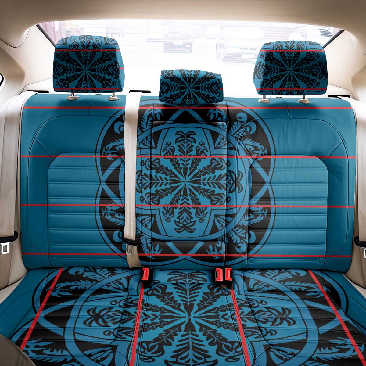 Lesotho Seanamarena - Kharetsa Back Car Seat Cover Basotho Traditional Blanket Style - Wonder Print Shop