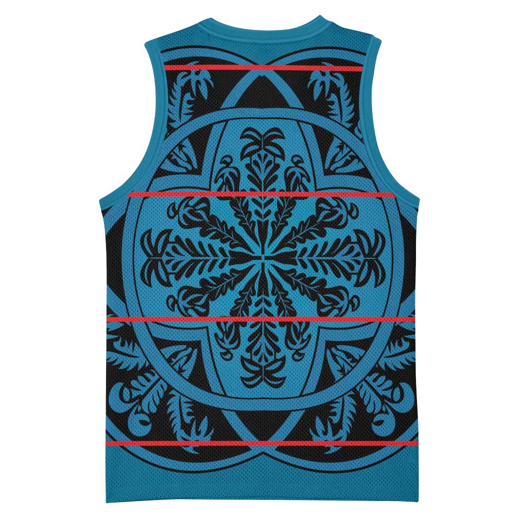 Lesotho Seanamarena - Kharetsa Basketball Jersey Basotho Traditional Blanket Style - Wonder Print Shop