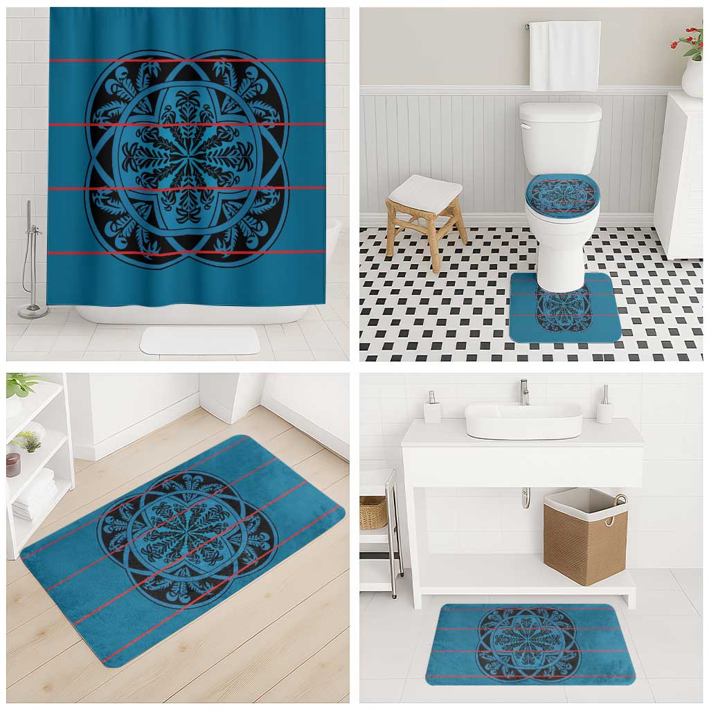 Lesotho Seanamarena - Kharetsa Bathroom Set Basotho Traditional Blanket Style - Wonder Print Shop