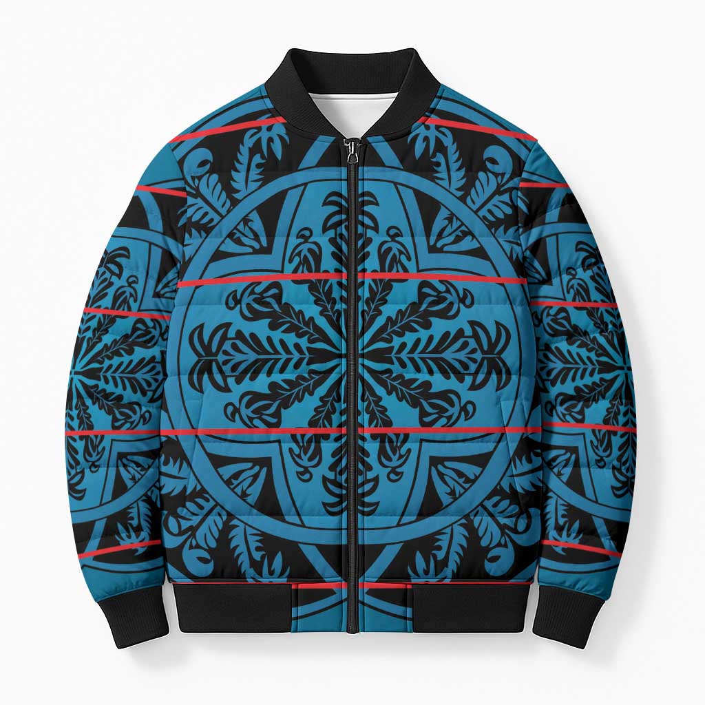 Lesotho Seanamarena - Kharetsa Bomber Puffer Jacket Basotho Traditional Blanket Style - Wonder Print Shop