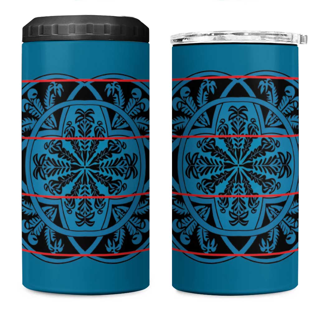 Lesotho Seanamarena - Kharetsa 4 in 1 Can Cooler Tumbler Basotho Traditional Blanket Style - Wonder Print Shop