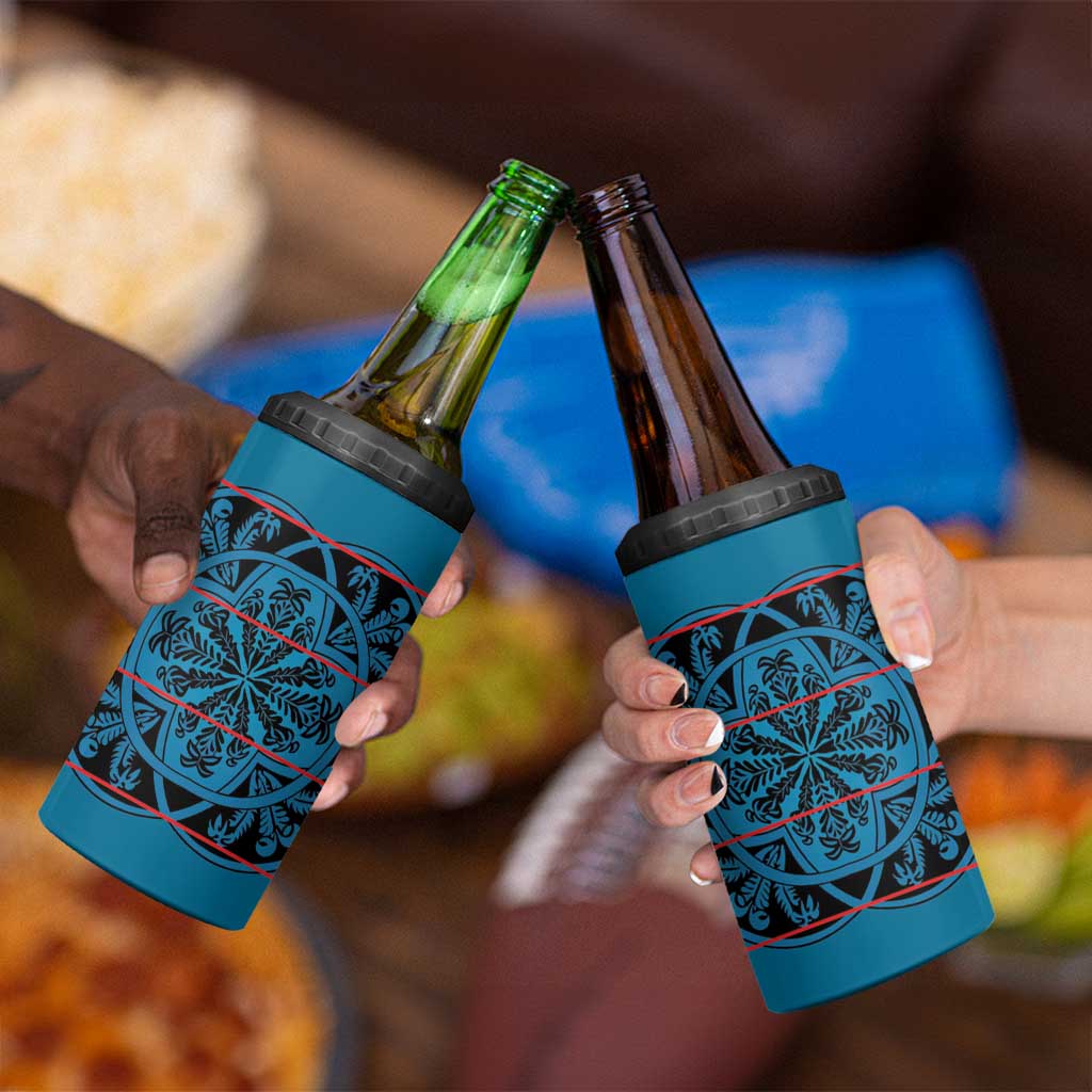 Lesotho Seanamarena - Kharetsa 4 in 1 Can Cooler Tumbler Basotho Traditional Blanket Style - Wonder Print Shop