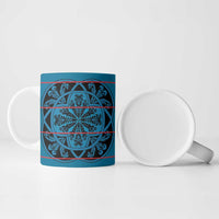 Lesotho Seanamarena - Kharetsa Ceramic Mug Basotho Traditional Blanket Style - Wonder Print Shop