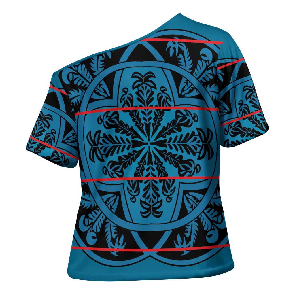 Lesotho Seanamarena - Kharetsa Cross Shoulder Shirt Basotho Traditional Blanket Style - Wonder Print Shop