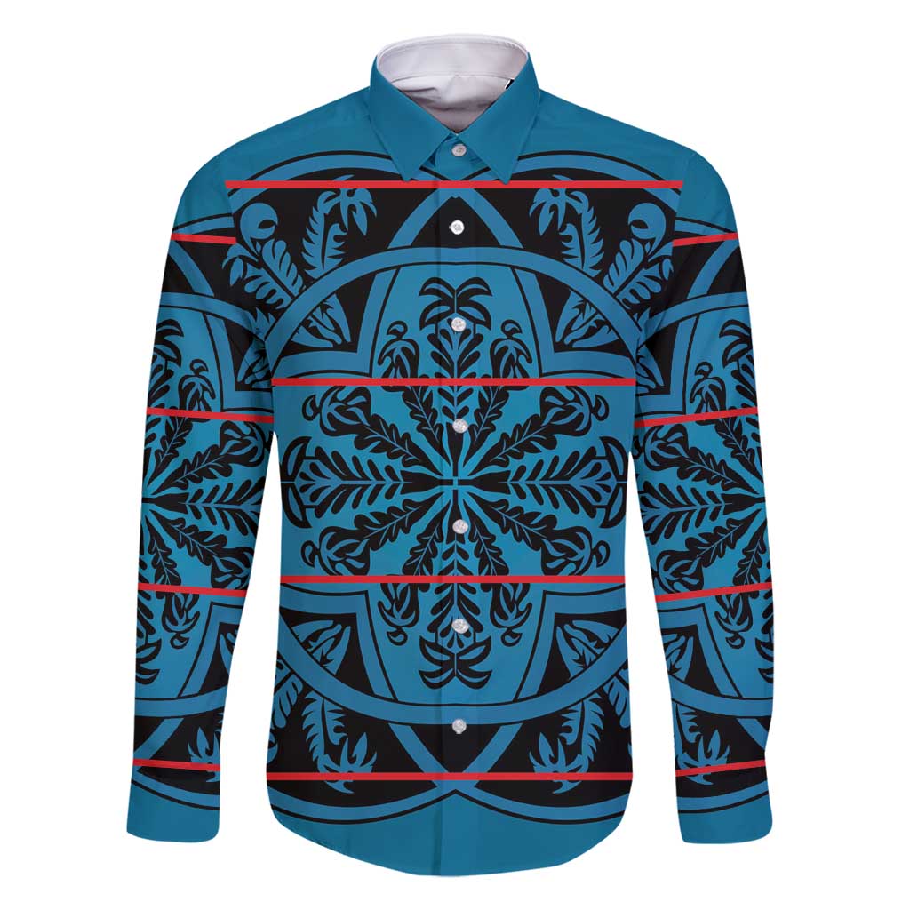 Lesotho Seanamarena - Kharetsa Family Matching Long Sleeve Bodycon Dress and Hawaiian Shirt Basotho Traditional Blanket Style - Wonder Print Shop