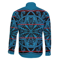 Lesotho Seanamarena - Kharetsa Family Matching Off The Shoulder Long Sleeve Dress and Hawaiian Shirt Basotho Traditional Blanket Style - Wonder Print Shop