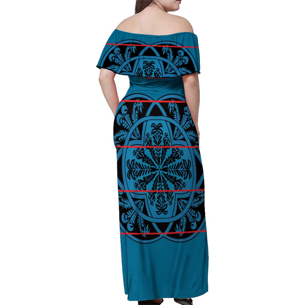 Lesotho Seanamarena - Kharetsa Family Matching Off Shoulder Maxi Dress and Hawaiian Shirt Basotho Traditional Blanket Style - Wonder Print Shop