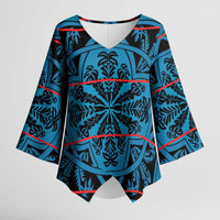 Lesotho Seanamarena - Kharetsa Kimono Sleeve Blouse Basotho Traditional Blanket Style - Wonder Print Shop