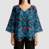 Lesotho Seanamarena - Kharetsa Kimono Sleeve Blouse Basotho Traditional Blanket Style - Wonder Print Shop