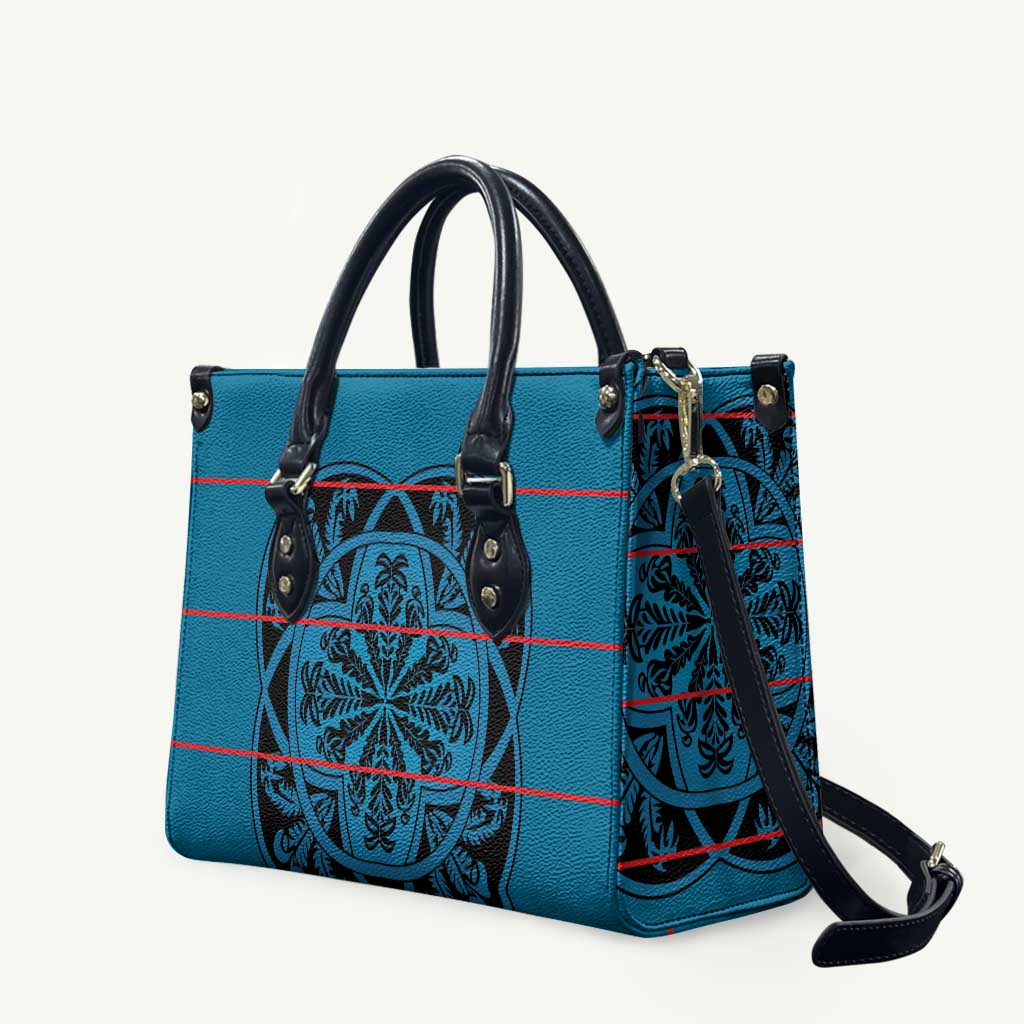 Lesotho Seanamarena - Kharetsa Leather Bag Basotho Traditional Blanket Style - Wonder Print Shop