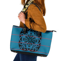Lesotho Seanamarena - Kharetsa Leather Tote Bag Basotho Traditional Blanket Style - Wonder Print Shop