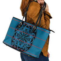 Lesotho Seanamarena - Kharetsa Leather Tote Bag Basotho Traditional Blanket Style - Wonder Print Shop
