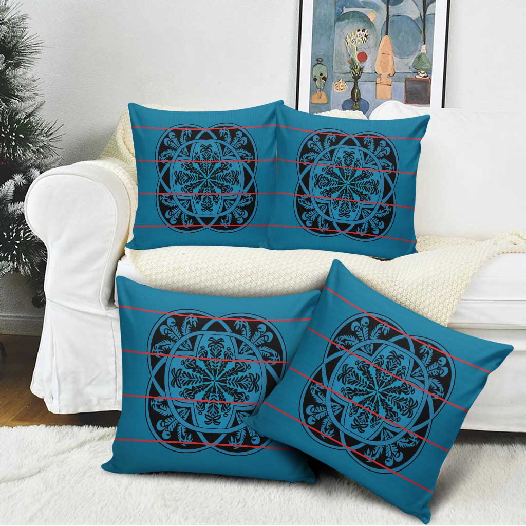 Lesotho Seanamarena - Kharetsa Pillow Cover Basotho Traditional Blanket Style - Wonder Print Shop