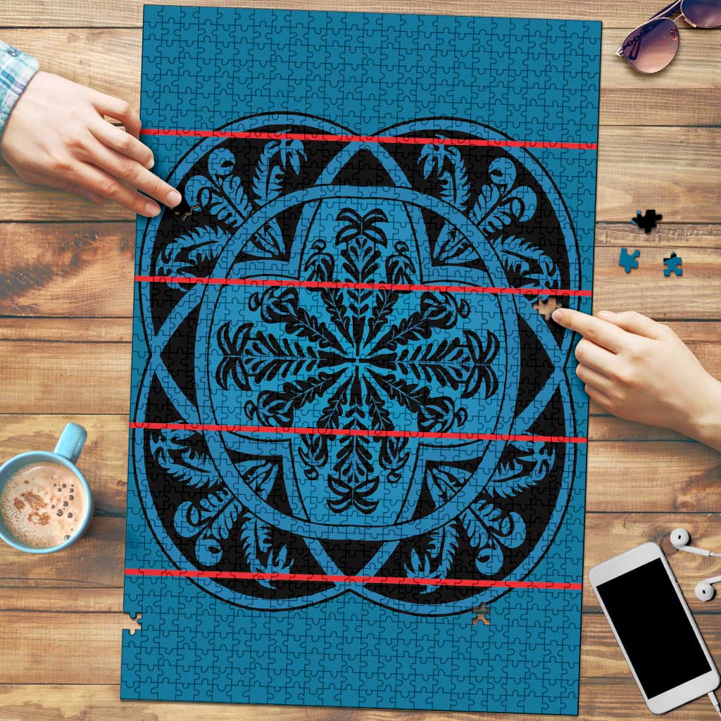 Lesotho Seanamarena - Kharetsa Puzzle Basotho Traditional Blanket Style - Wonder Print Shop