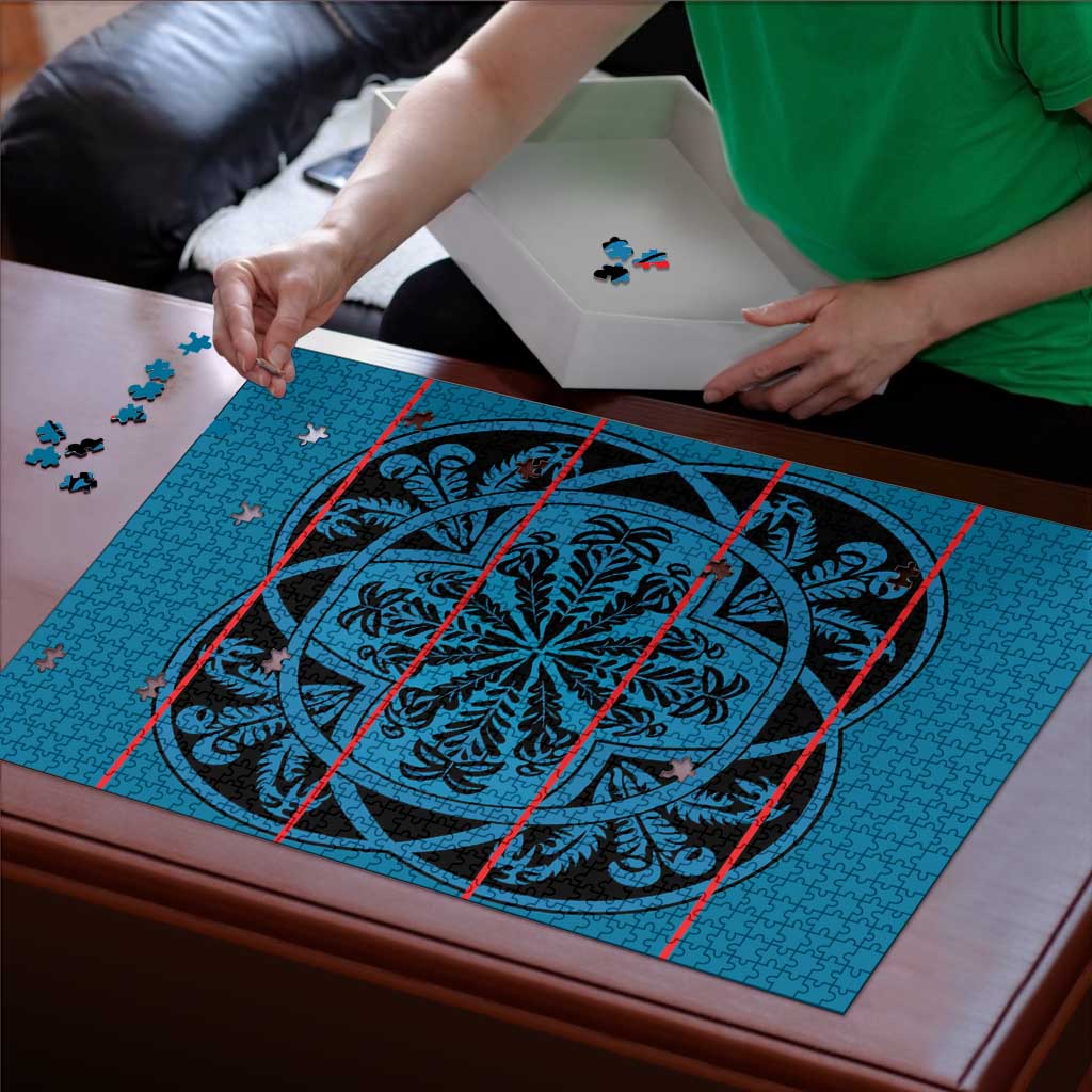 Lesotho Seanamarena - Kharetsa Puzzle Basotho Traditional Blanket Style - Wonder Print Shop