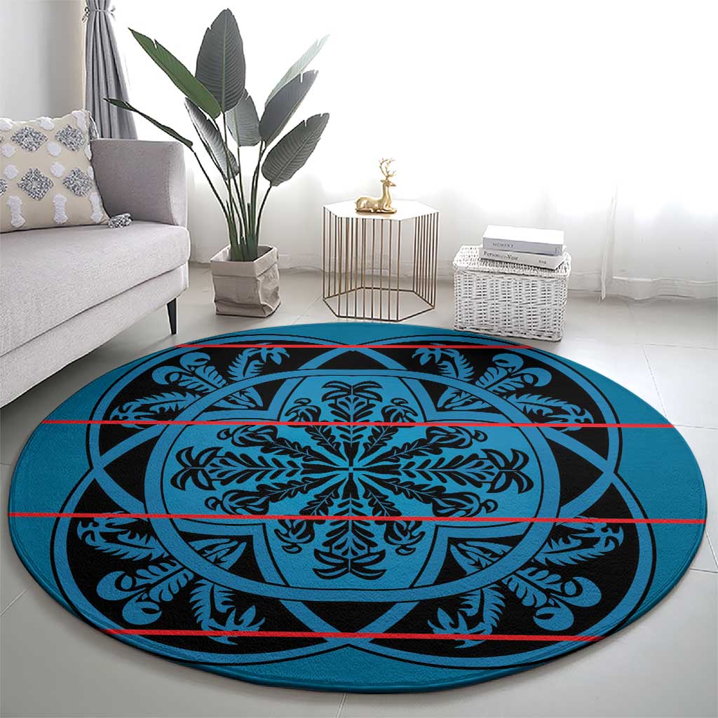 Lesotho Seanamarena - Kharetsa Round Carpet Basotho Traditional Blanket Style - Wonder Print Shop
