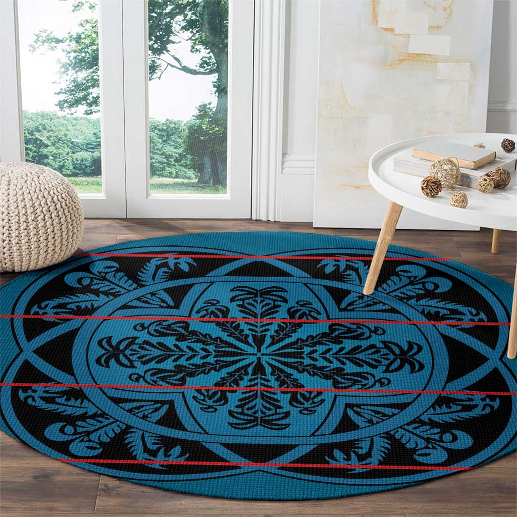 Lesotho Seanamarena - Kharetsa Round Carpet Basotho Traditional Blanket Style - Wonder Print Shop