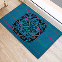 Lesotho Seanamarena - Kharetsa Rubber Doormat Basotho Traditional Blanket Style - Wonder Print Shop