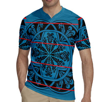 Lesotho Seanamarena - Kharetsa Rugby Jersey Basotho Traditional Blanket Style - Wonder Print Shop