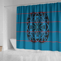 Lesotho Seanamarena - Kharetsa Shower Curtain Basotho Traditional Blanket Style - Wonder Print Shop