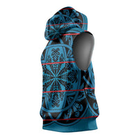 Lesotho Seanamarena - Kharetsa Sleeveless Hoodie Basotho Traditional Blanket Style - Wonder Print Shop