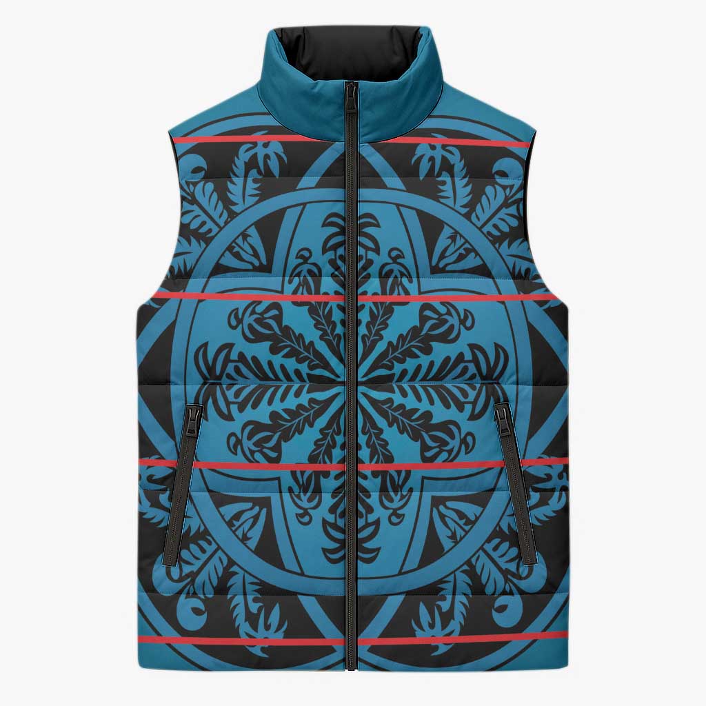 Lesotho Seanamarena - Kharetsa Sleeveless Puffer Jacket Basotho Traditional Blanket Style - Wonder Print Shop