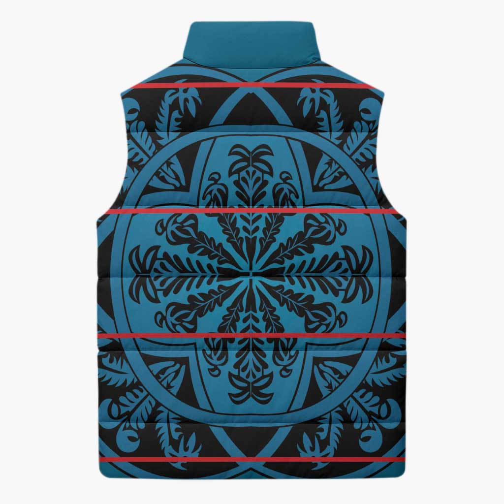Lesotho Seanamarena - Kharetsa Sleeveless Puffer Jacket Basotho Traditional Blanket Style - Wonder Print Shop