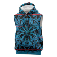 Lesotho Seanamarena - Kharetsa Sleeveless Zip Hoodie Basotho Traditional Blanket Style - Wonder Print Shop
