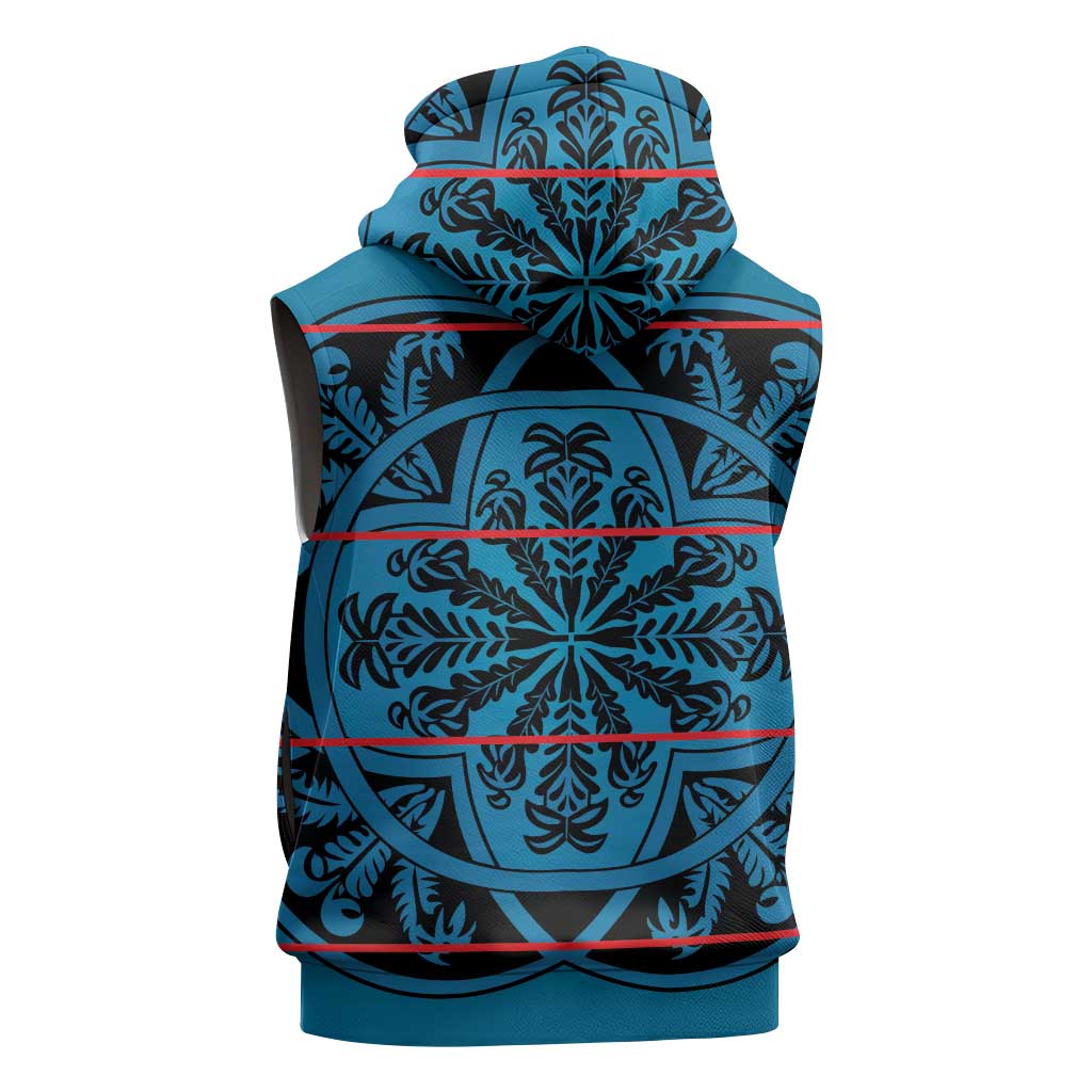 Lesotho Seanamarena - Kharetsa Sleeveless Zip Hoodie Basotho Traditional Blanket Style - Wonder Print Shop