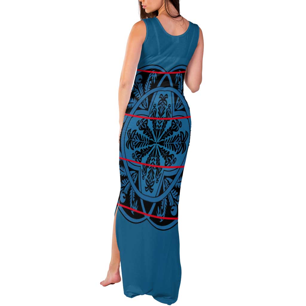 Lesotho Seanamarena - Kharetsa Tank Maxi Dress Basotho Traditional Blanket Style - Wonder Print Shop