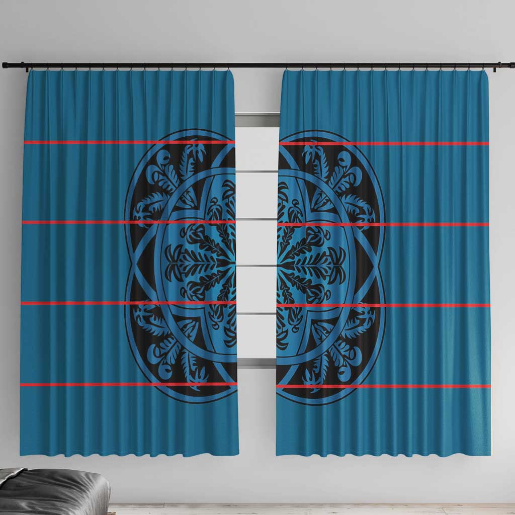 Lesotho Seanamarena - Kharetsa Window Curtain Basotho Traditional Blanket Style - Wonder Print Shop