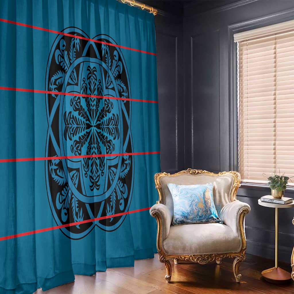 Lesotho Seanamarena - Kharetsa Window Curtain Basotho Traditional Blanket Style - Wonder Print Shop