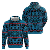 Lesotho Seanamarena - Kharetsa Zip Hoodie Basotho Traditional Blanket Style - Wonder Print Shop
