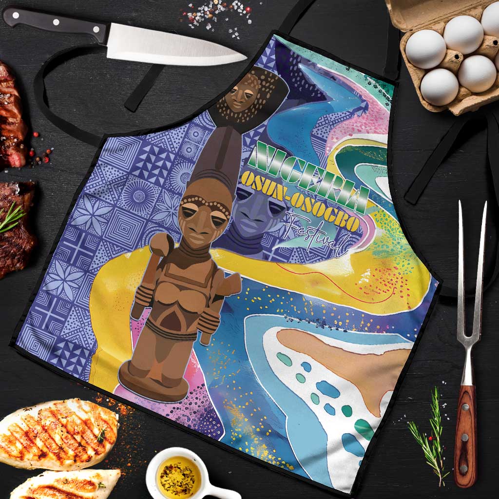 Nigeria Osun-Osogbo Festival Apron Oshun God - Yoruba Pattern - Wonder Print Shop
