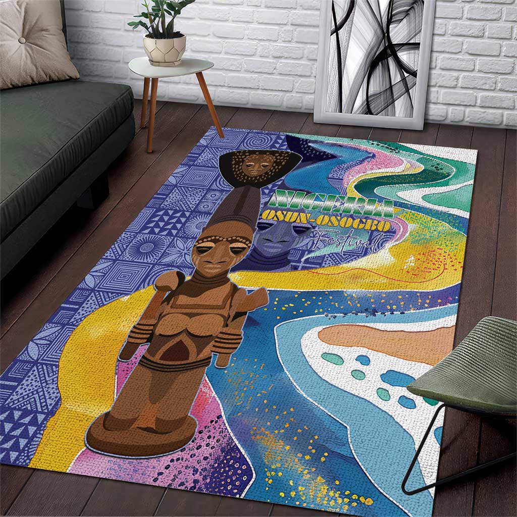 Nigeria Osun-Osogbo Festival Area Rug Oshun God - Yoruba Pattern - Wonder Print Shop