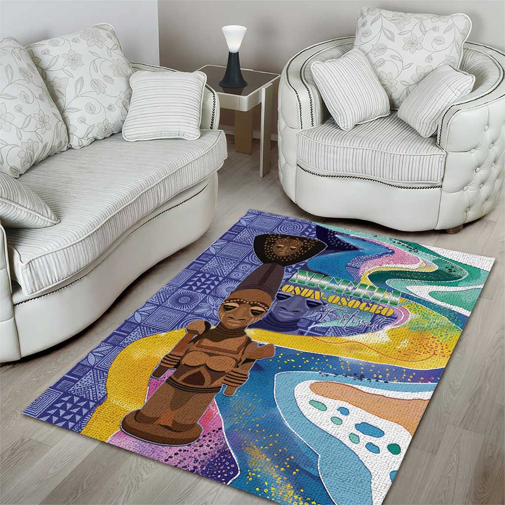 Nigeria Osun-Osogbo Festival Area Rug Oshun God - Yoruba Pattern - Wonder Print Shop