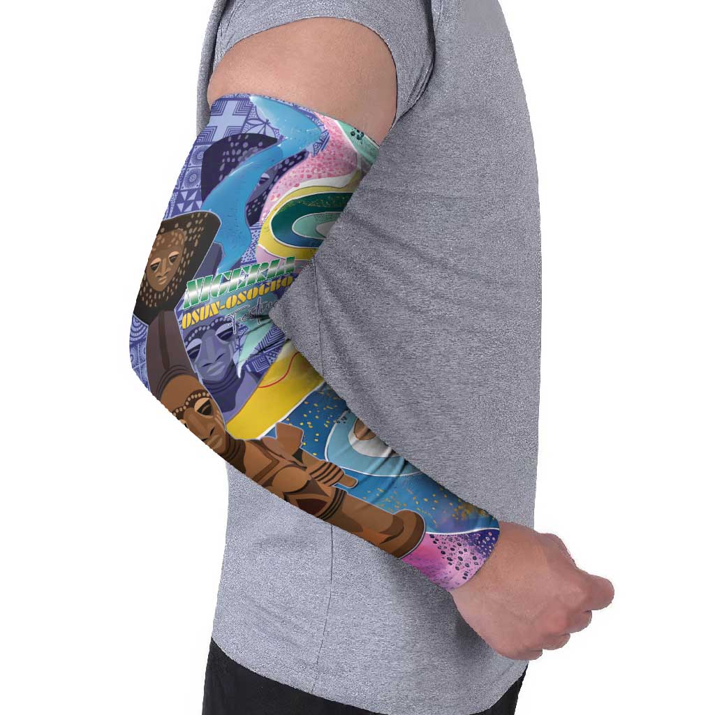 Nigeria Osun-Osogbo Festival Arm Sleeves Oshun God - Yoruba Pattern - Wonder Print Shop