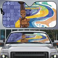 Nigeria Osun-Osogbo Festival Auto Sun Shade Oshun God - Yoruba Pattern - Wonder Print Shop