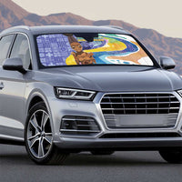 Nigeria Osun-Osogbo Festival Auto Sun Shade Oshun God - Yoruba Pattern - Wonder Print Shop