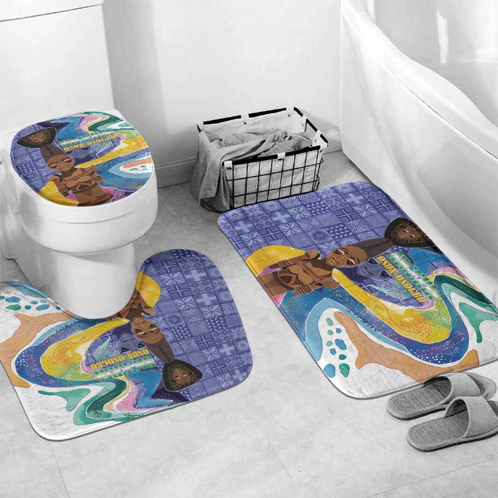 Nigeria Osun-Osogbo Festival Bathroom Set Oshun God - Yoruba Pattern - Wonder Print Shop