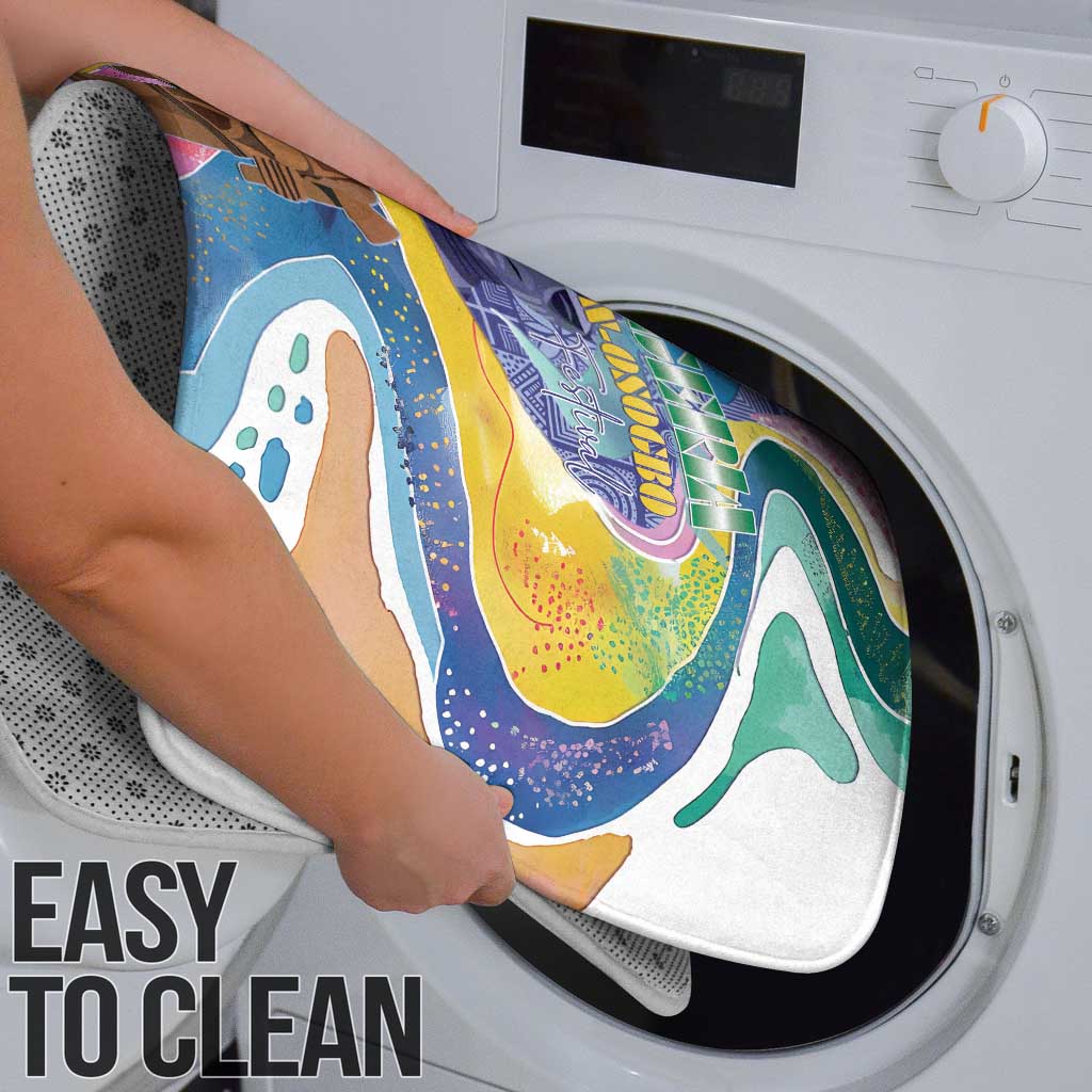 Nigeria Osun-Osogbo Festival Bathroom Set Oshun God - Yoruba Pattern - Wonder Print Shop