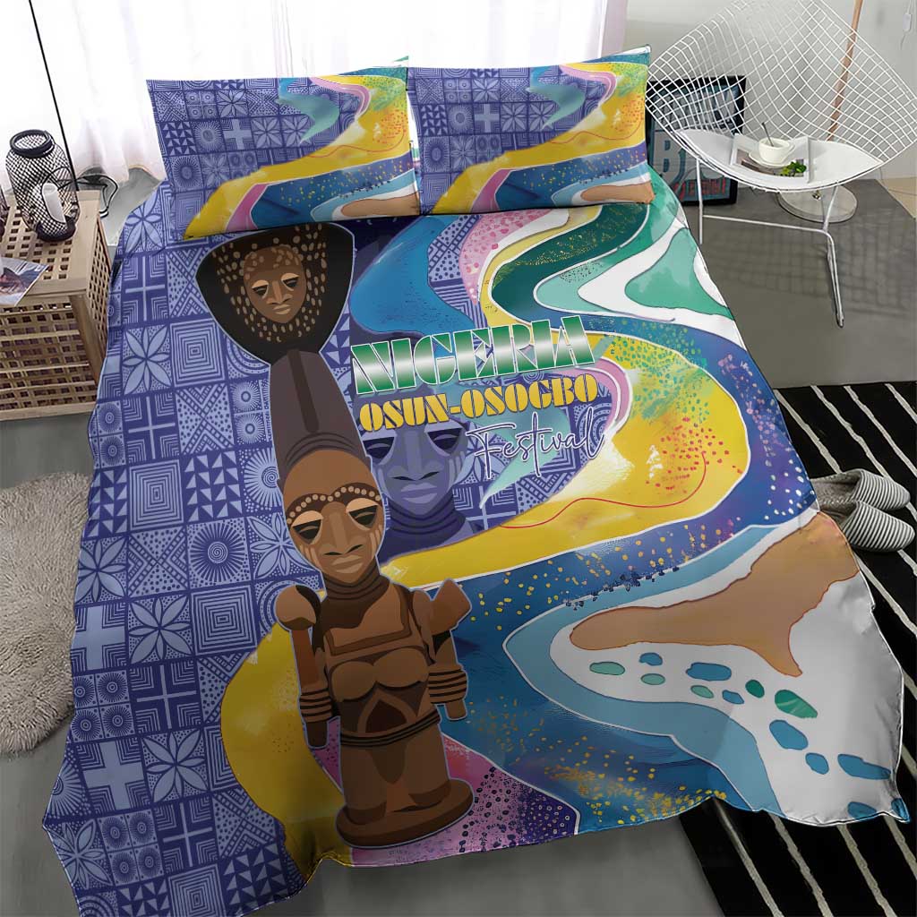 Nigeria Osun-Osogbo Festival Bedding Set Oshun God - Yoruba Pattern - Wonder Print Shop