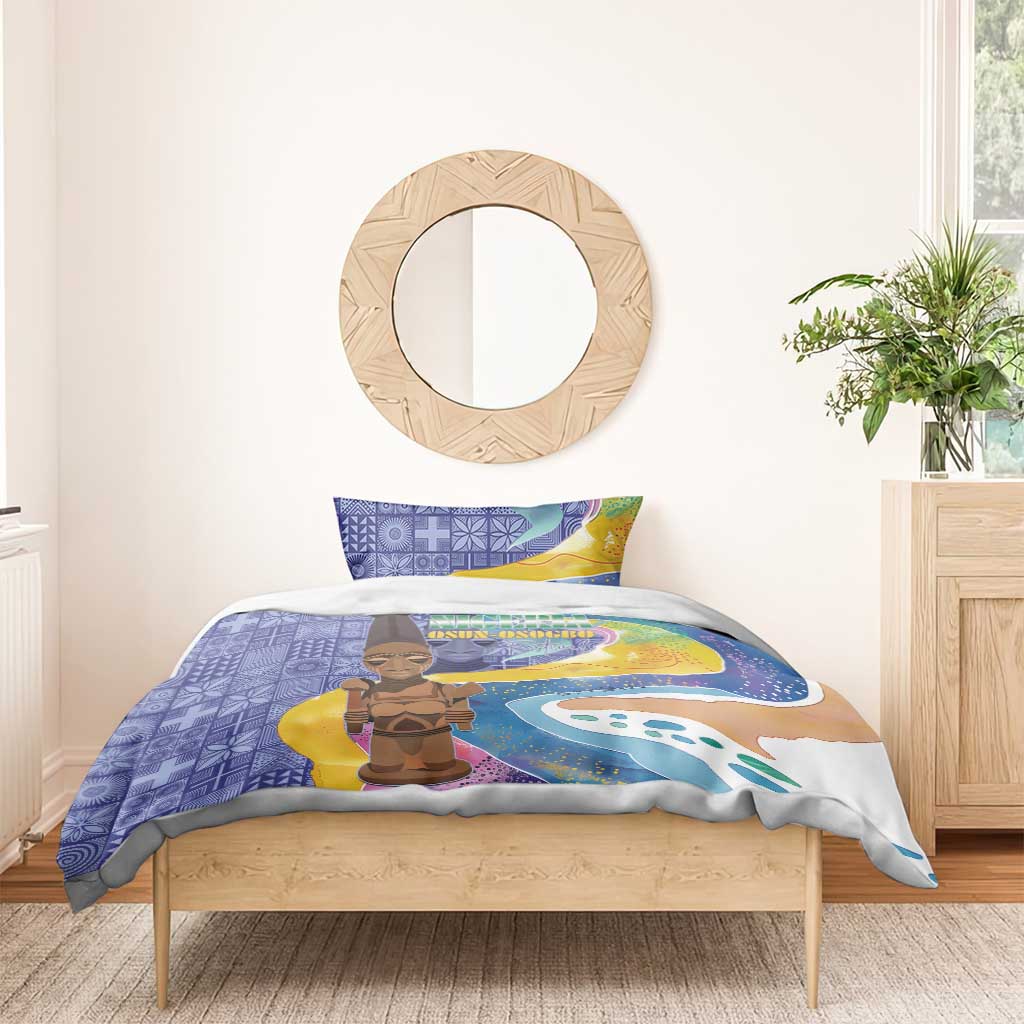 Nigeria Osun-Osogbo Festival Bedding Set Oshun God - Yoruba Pattern - Wonder Print Shop