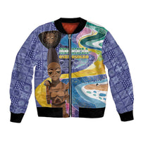 Nigeria Osun-Osogbo Festival Bomber Jacket Oshun God - Yoruba Pattern - Wonder Print Shop