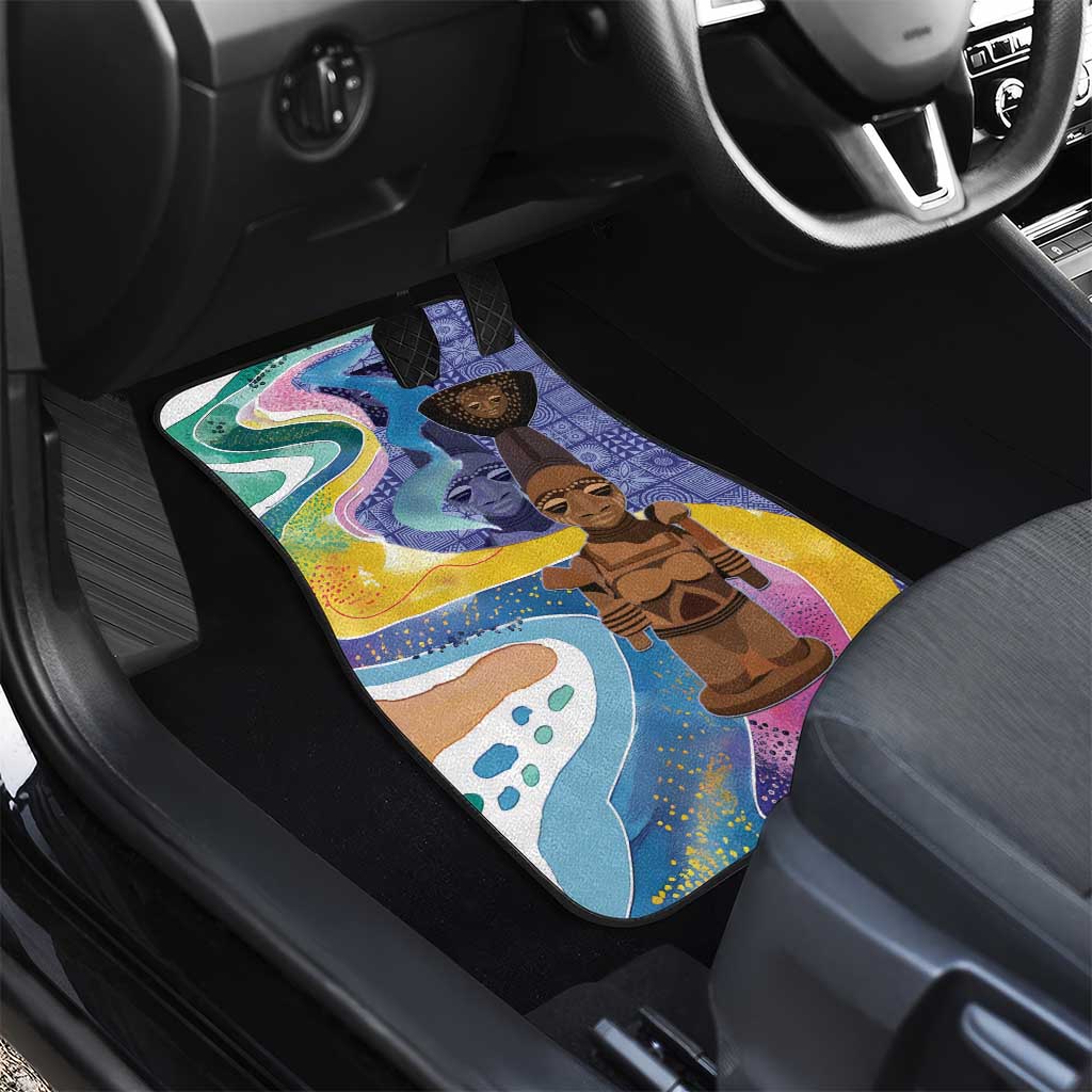 Nigeria Osun-Osogbo Festival Car Mats Oshun God - Yoruba Pattern - Wonder Print Shop