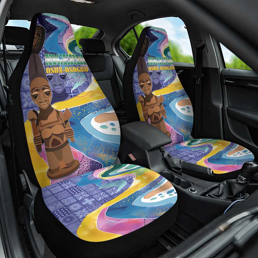 Nigeria Osun-Osogbo Festival Car Seat Cover Oshun God - Yoruba Pattern - Wonder Print Shop