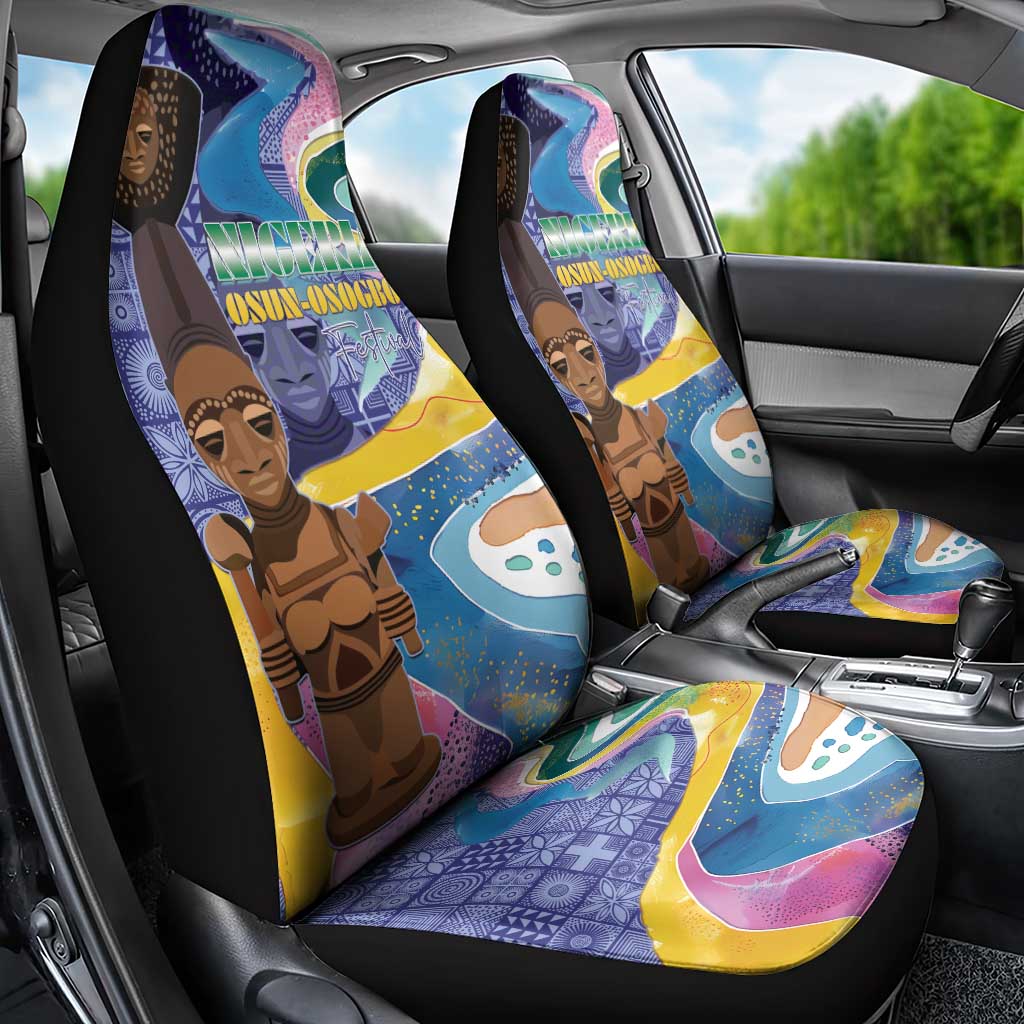 Nigeria Osun-Osogbo Festival Car Seat Cover Oshun God - Yoruba Pattern - Wonder Print Shop