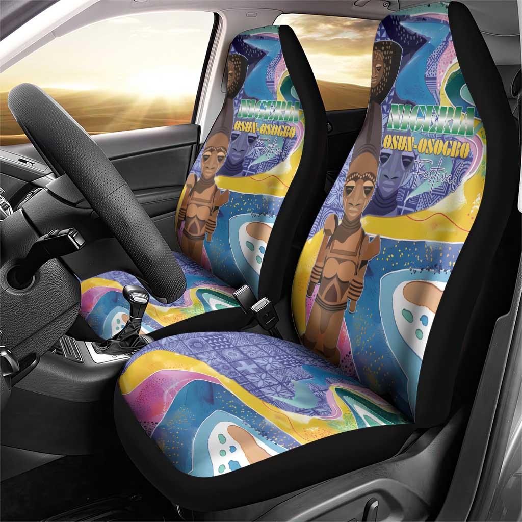 Nigeria Osun-Osogbo Festival Car Seat Cover Oshun God - Yoruba Pattern - Wonder Print Shop
