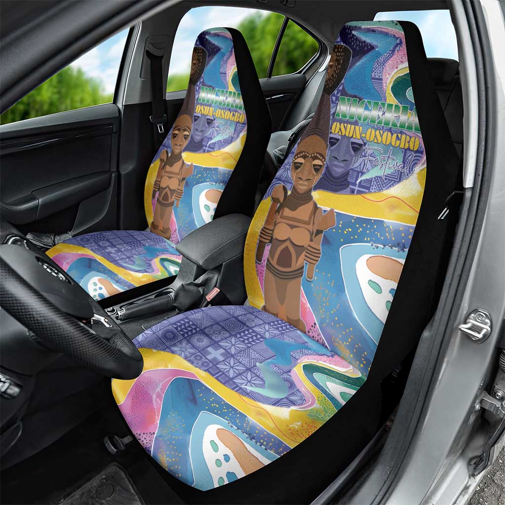 Nigeria Osun-Osogbo Festival Car Seat Cover Oshun God - Yoruba Pattern - Wonder Print Shop